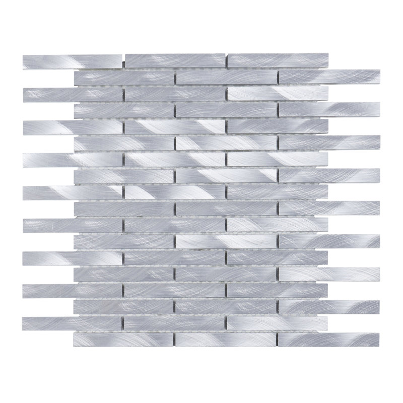 Alumimnum Metal Brickjoint Mosaic Sheet Tile By Modket