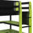 Space-saving Twin Wood Loft Bed, Green, With Multifunctional Storage