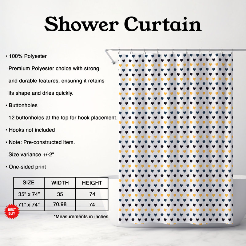 Rideau de douche Moonlit Lattice - Premium, H 74 po x l 35 po