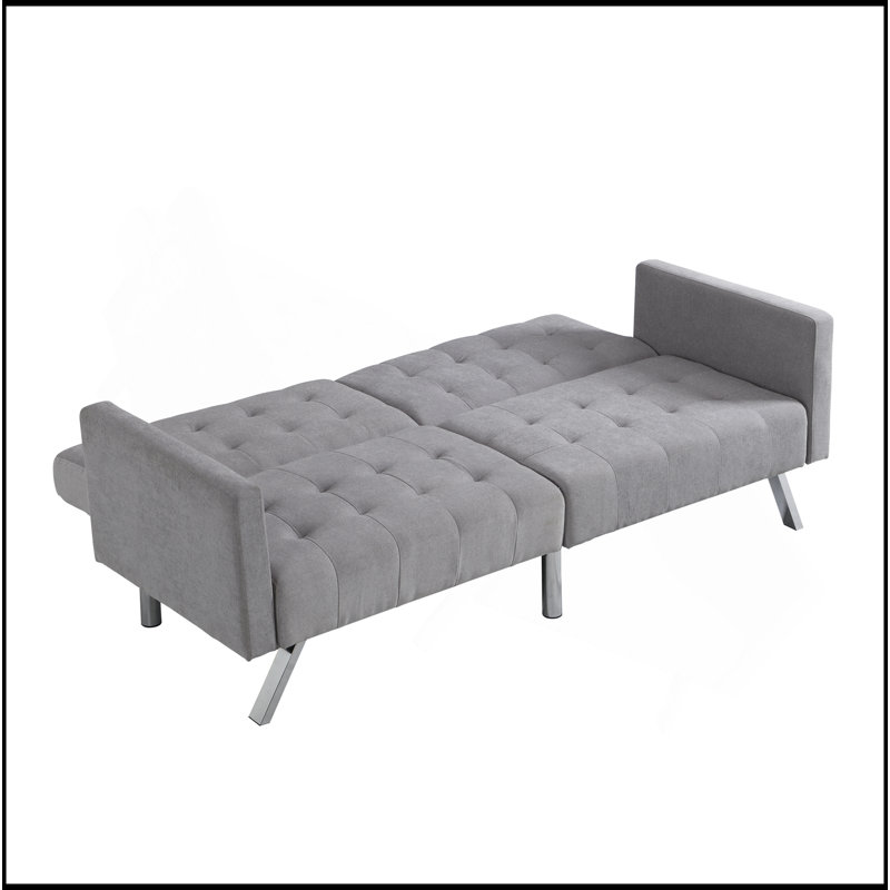 Canapé-lit Canapé-lit convertible gris clair pliable, Gris clair
