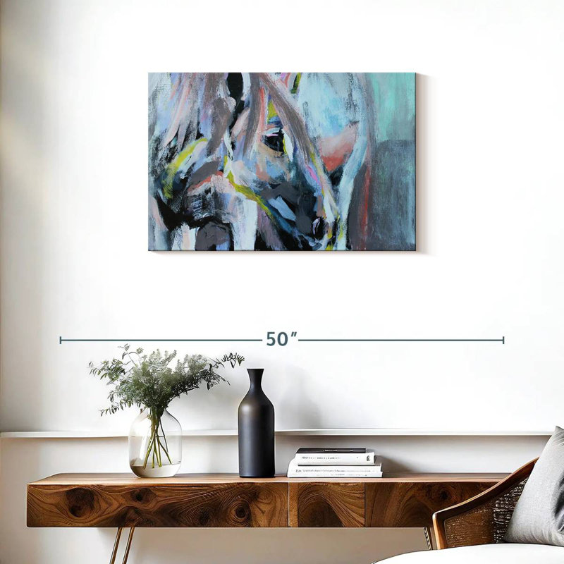 Peinture de cheval I, H 20 po x l 30 po