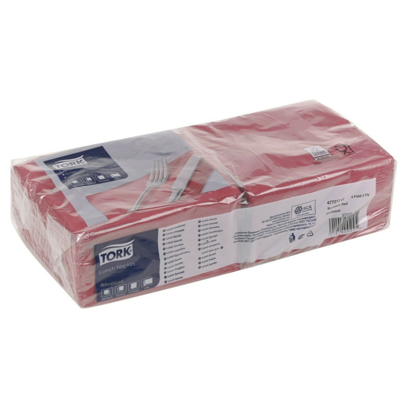 Tork Paper Solid Colour Round Napkin, Bordeaux