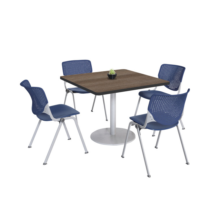 Mode Square Breakroom Table and Kool Chair Set