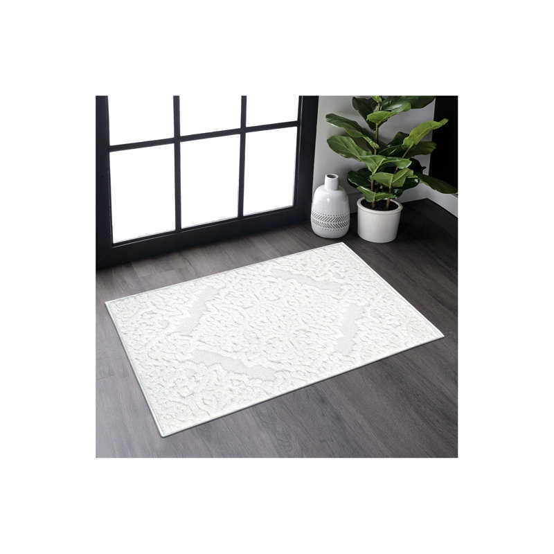 Step Collection High-Low Medallion Indoor Area Rug, 2'X3', Modern, Contemporary, Geometric, Bohemian, Bedroom, Kitchen, Living Room, Doormat, Non Shedding Carpet