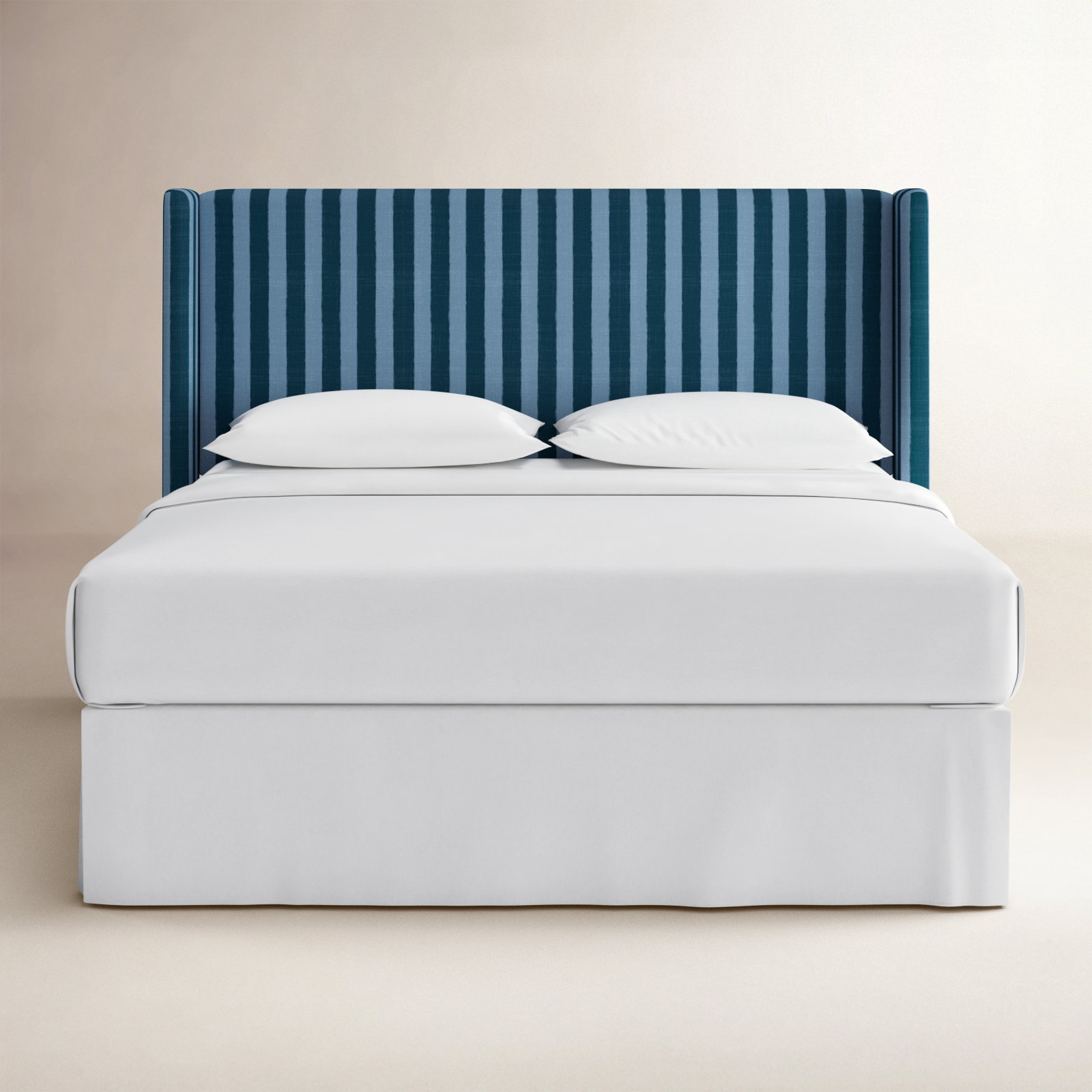 Tilly Upholstered Headboard, King, Brush Canopy Tonal Blue