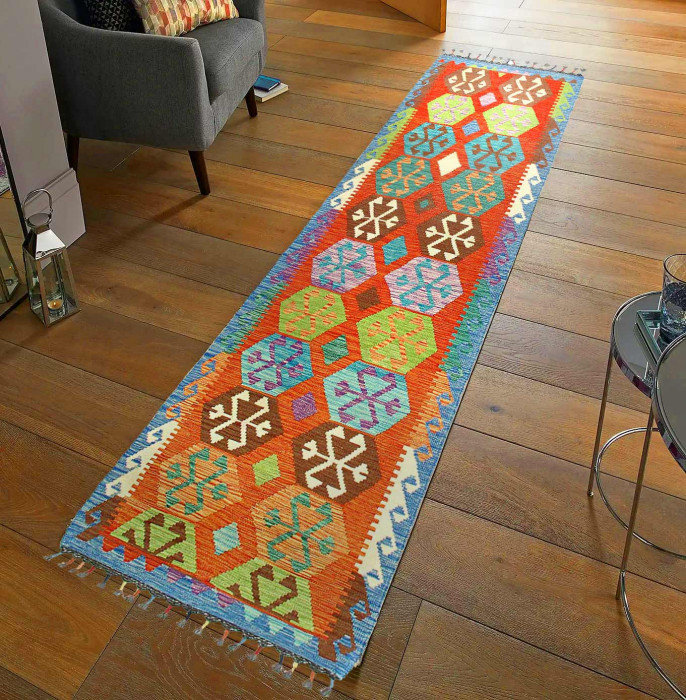 Tapis à tissage plat unique 9 pi 5 po x 2 pi 7 po Henghold