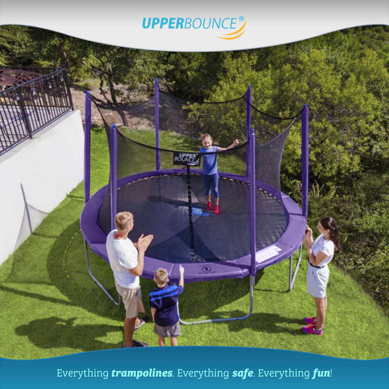 Ensemble de trampoline rond de 10 pi avec système de sécurité Plexalife - Trampoline de cour arrière - Trampoline d'extérieur pour enfants - adultes
