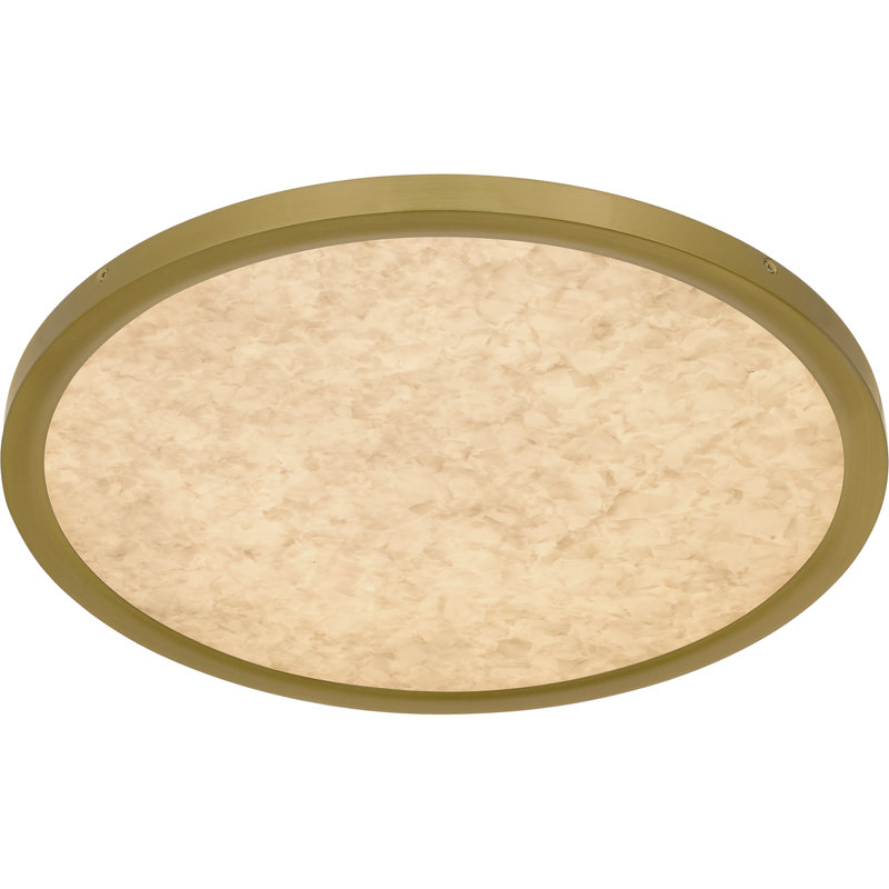 Outskirts Integrated LED Flush Mount With CCT Switch, 1" H x 20" W x 20" D, Brushed Gold