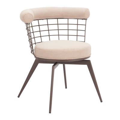 Chaise de salle à manger pivotante rembourrée