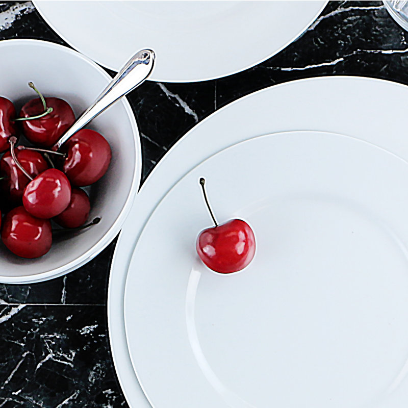 Melamine Dinnerware Set, White
