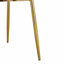 Ensemble de 4 chaises de salle à manger luxueuses en lin et coton simples avec pieds en métal intégrés pour plus de stabilité et de style-935218664