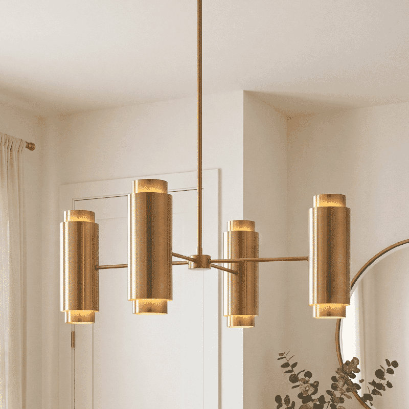 Lio 8-Light Chandelier in Noble Brass by Breegan Jane