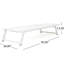 Chaise longue d'extérieur en métal et filet en aluminium blanc à envers en maille pour plus de confort