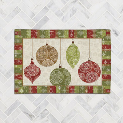 Tapis en chenille Holiday Ornaments