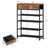 5 Tier Shoe Rack With 2 Drawers, Metal Shoe Storage Organizer For 12-16 Pairs, Oxford Fabric Shelves, Wood Top For Closet, Rustic Brown-1793488507
