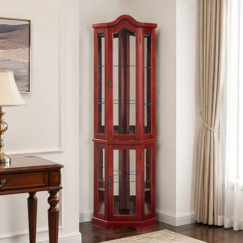 Armoire de rangement en coin, cerisier