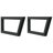  Shelf Brackets For Washbasin 2 Pcs Black Trapezium Steel-16337805-16337798