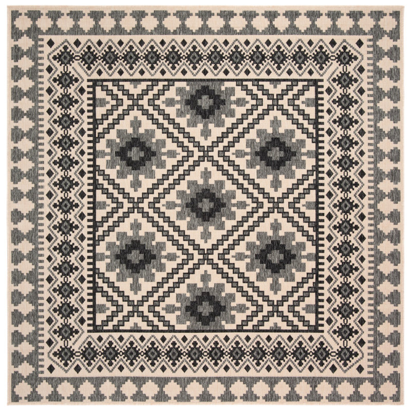Northpoint Veranda Performance Southwestern Indoor/Outdoor Area Rug, Square 5'3"