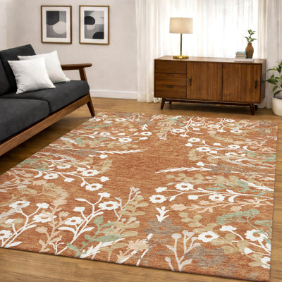Tapis floral lavable à la machine de qualité supérieure Mayfield AMF2334