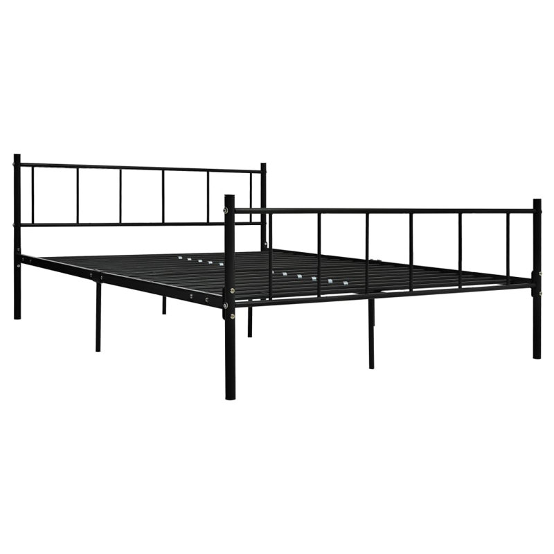 Quintanar Metal Bed, 80cm H x 72.91cm W x 206.4cm L, Black
