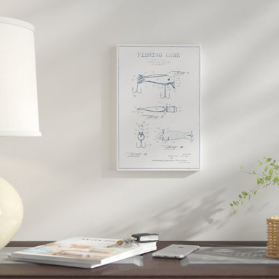 " Raymond McVay Fishing Lure Patent Sketch (Ink) I " by Aged Pixel