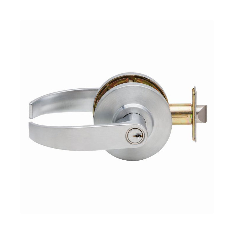 Classroom Grade 2 Curved Door Lever, Satin Chrome