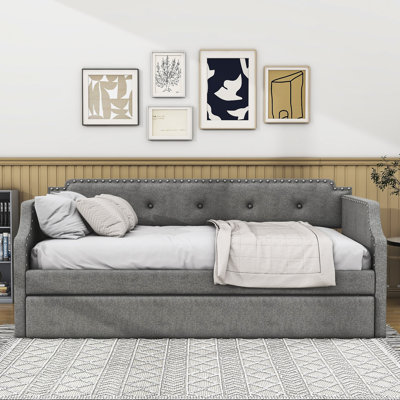 Ronette Twin Upholstered Daybed with Twin Size Trundle