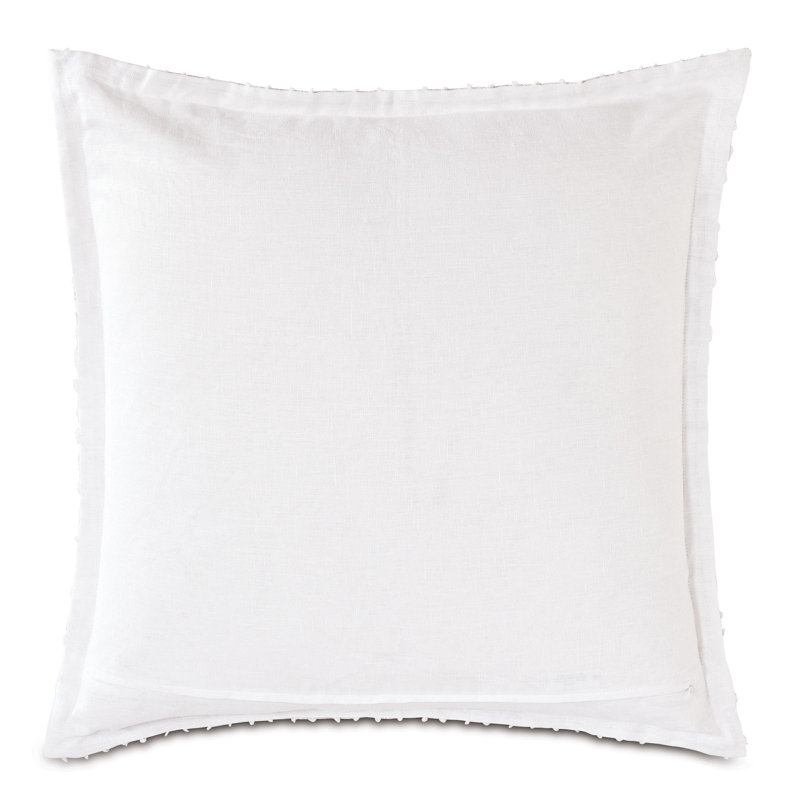 Amberlynn Embroidered Cotton Blend Reversible Throw Pillow