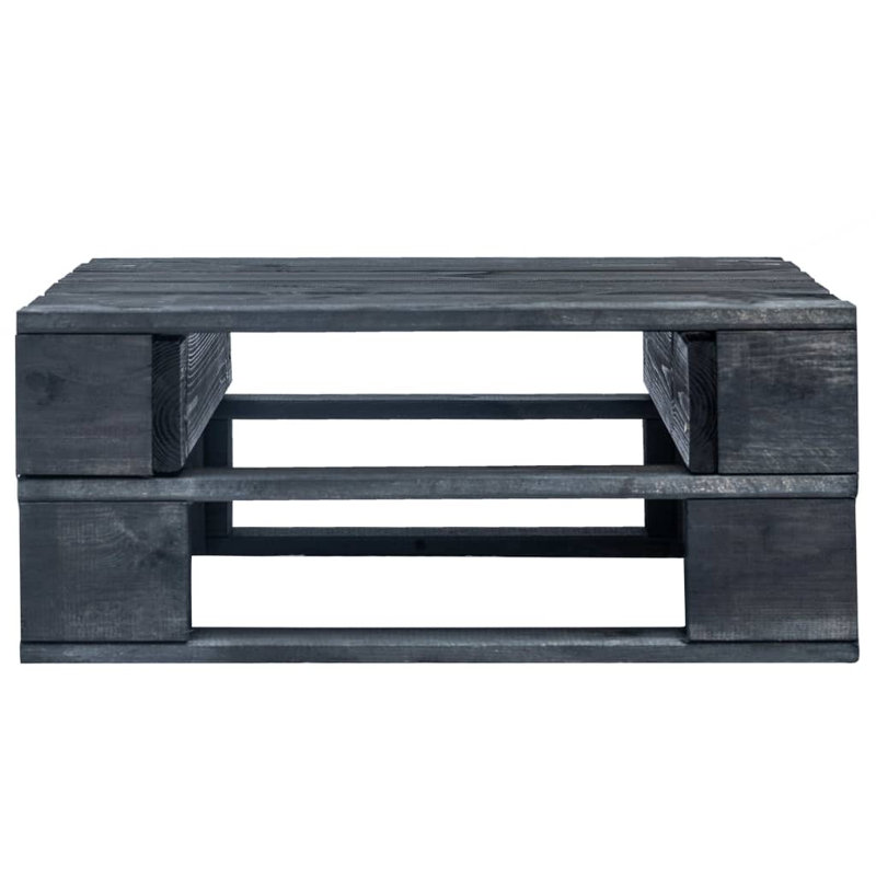 Ade Pine Outdoor Ottoman, Black