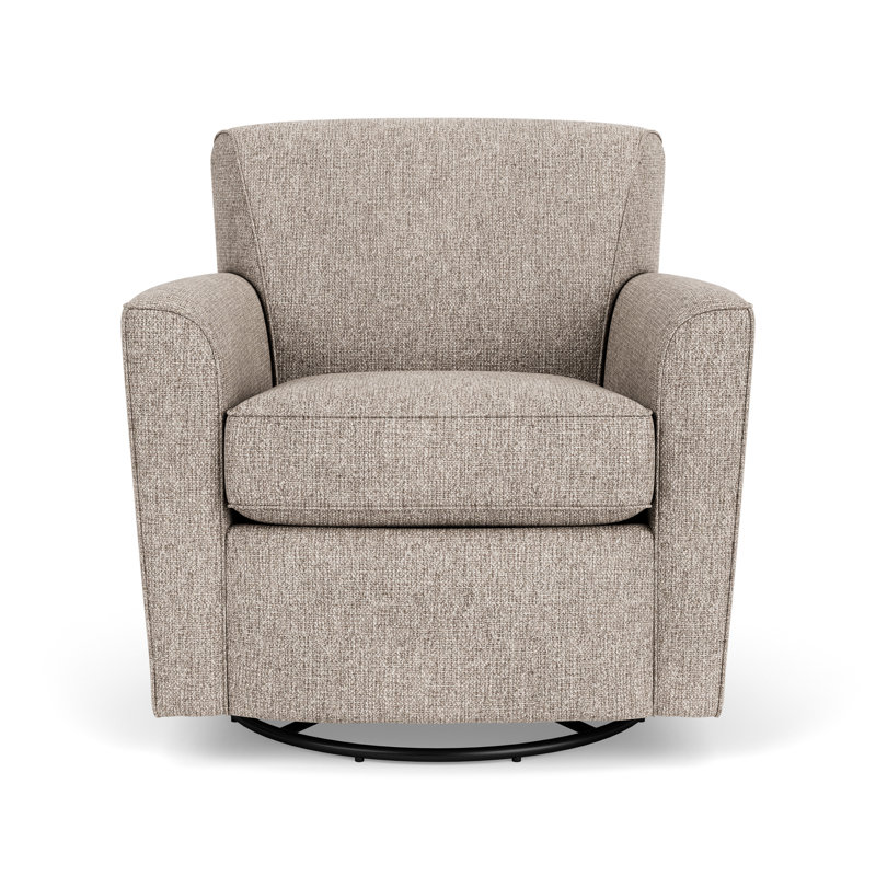 Fauteuil pivotant rembourré Monarch, Mélange de polyester beige