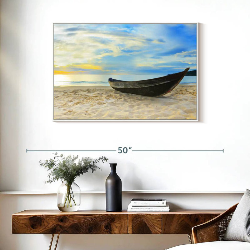 Avrielle brise, Cadre flottant blanc, 37 po x 25 po