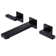 Square 2-Handle Wall Mount Roman Tub Faucet Bathtub Filler In Brushed Gold