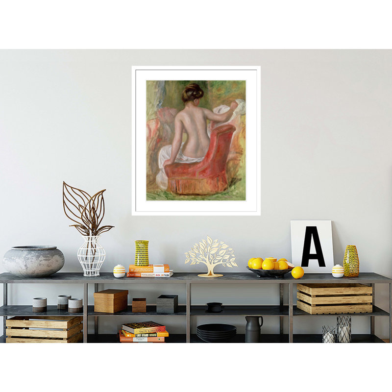 Nu dans un fauteuil par Pierre-Auguste Renoir, H 38,93 po x l 33,5 po