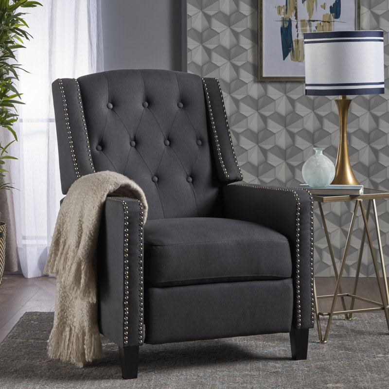 Chaise d'appoint en tissu, chaise rembourrée, Tissu café