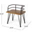 Chaise d'extérieur - 2 chaises rustiques, sièges en bois, cadres en fer, finition et attrayants pour les meubles de patio en métal