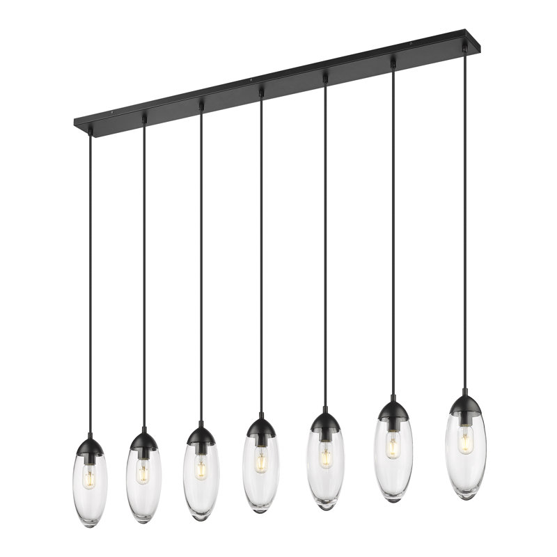 Maymie 7 - Light Dimmable Chandelier, Matte Black