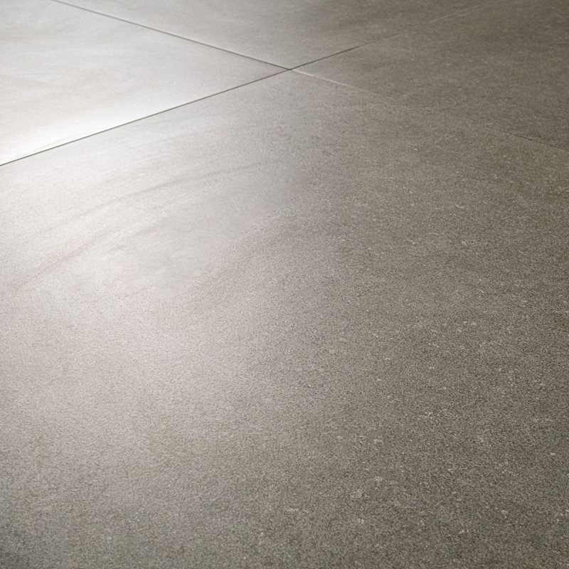 Betonica 24 in. x 24 in. Matte Porcelain Concrete Look Floor and Wall Tile, Steel
