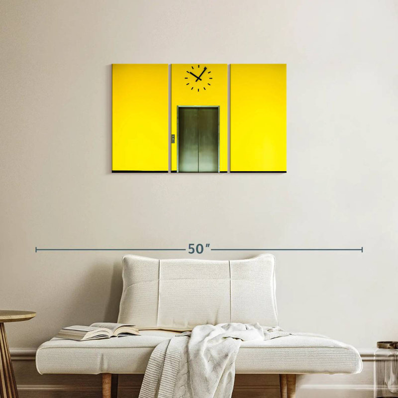 Yellow Elevator, 20" H x 33" W