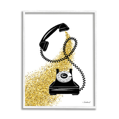 «Vintage Glam Téléphone Abstract Gold Glitz Splatter» par Martina Pavlova - impression