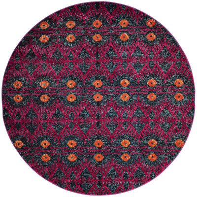 Isabea Ikat Pink Area Rug
