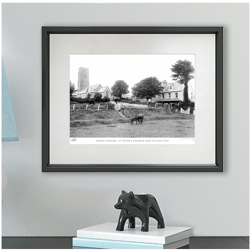 Stoke Fleming, St Peter's Church And Village 1925 by Francis Frith - Single Picture Frame Print, 40cm H x 50cm W x 2.3cm D