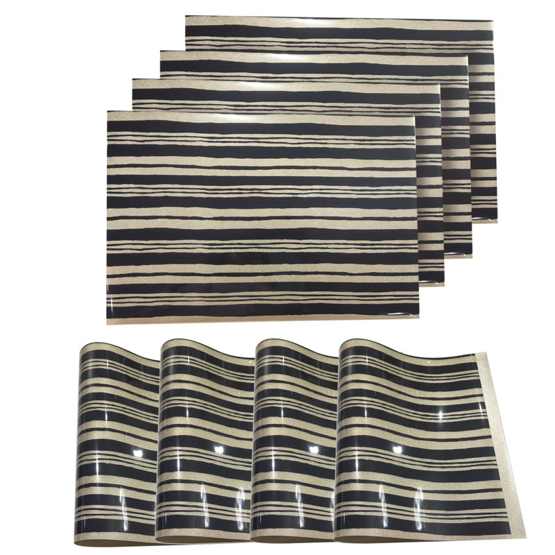 Dinora Vinyl Striped Rectangle Placemat