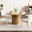 2 Pieces Top 110CM Round Dining Table for 6 Person-125655387