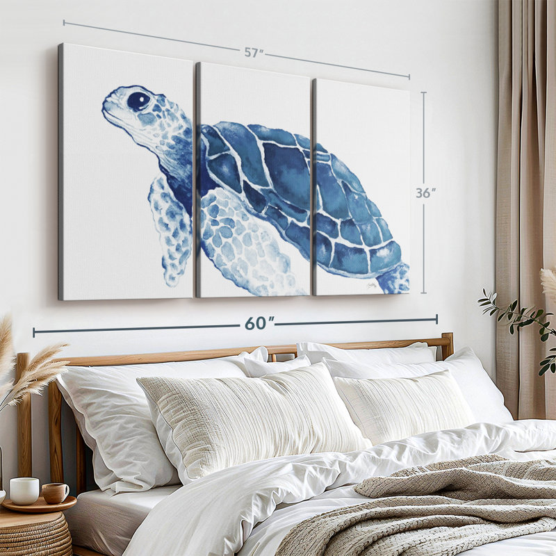 «Turtle In The Blues» sur toile, H 36 po x l 57 po x P 1,25 po