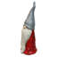 Grand gnome élancé de Noël 15 po rouge et gris