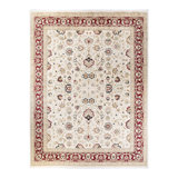 Hand Knotted Wool Traditional Hayner Ivory Area Rug 11' 10" x 15' 4"
