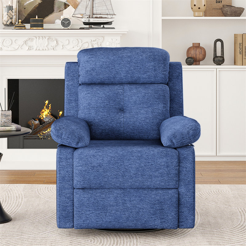Petit fauteuil inclinable et pivotant à bascule pour femmes adultes pour petits espaces, chambre à coucher, salon