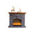Drak Gray Solid Wood Electric Fireplace