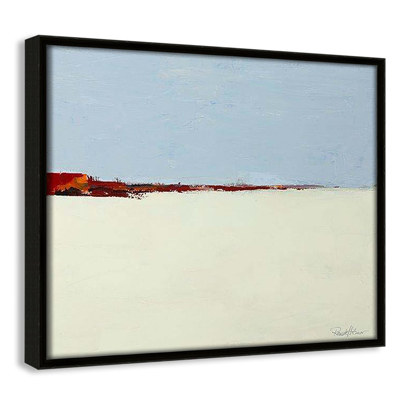 «Desert Plains» par Renate Holzner - reproduction sur toile flottante, Cadre espresso, H 9,5 po x l 11,5 po x P 2 po