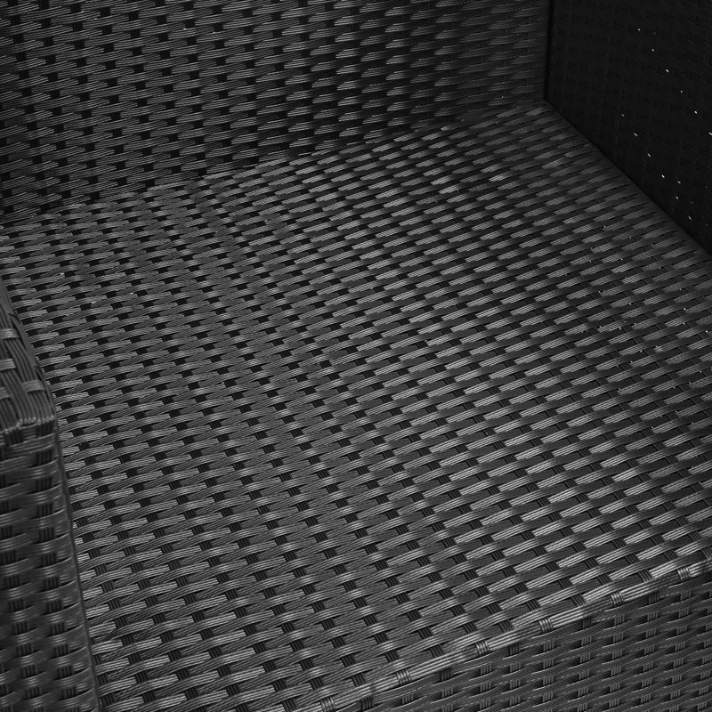 Ensemble de conversation en rotin avec coussins 3 pièces Sinquefield
